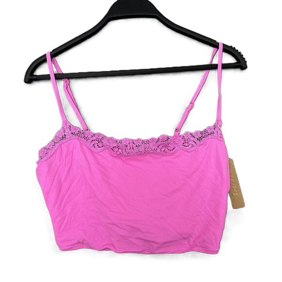 SKIMS Neon Orchid Adjustable Straps Fits Everybody Lace Cami Womens Size XL New - Picture 1 of 5